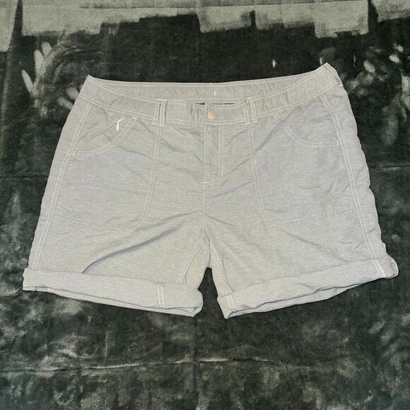 The North Face Horizon 2.0 Roll-Up Shorts Women's Size 16 Gray Flat Front Hiking - Picture 1 of 8